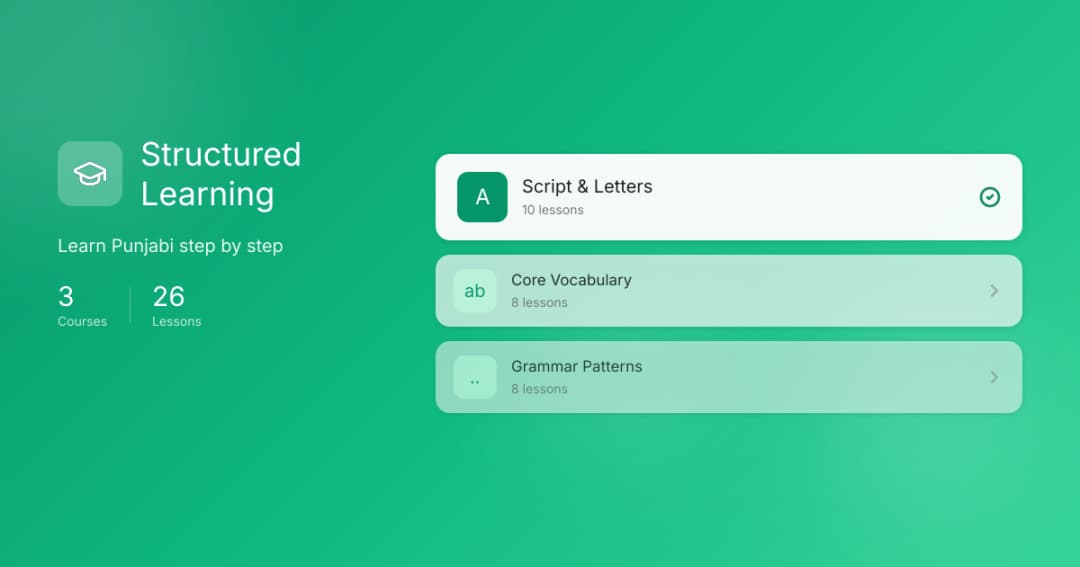 Learn Punjabi - Structured Courses
